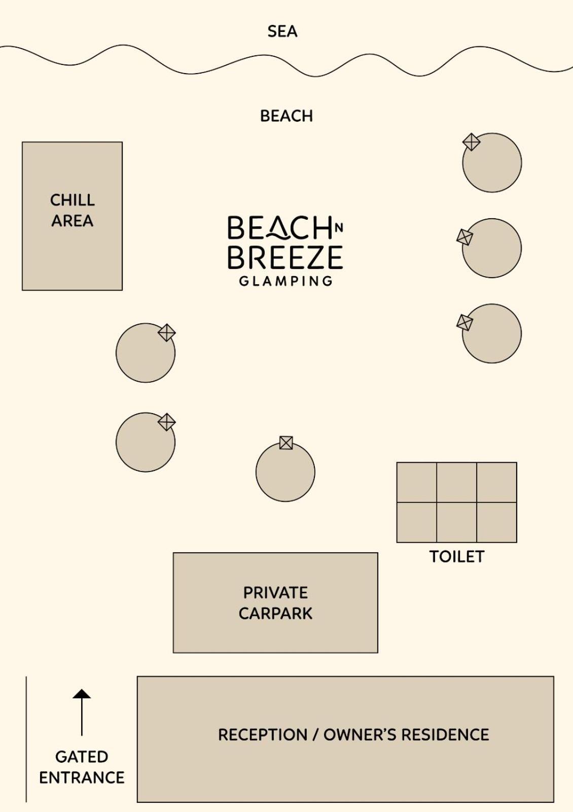 Beach N Breeze Glamping ملقا المظهر الخارجي الصورة
